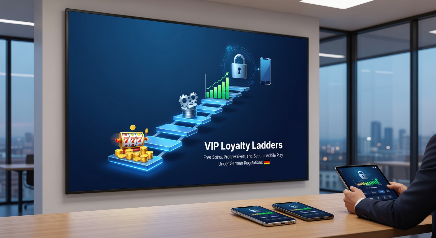 Smartphone mit VIP-App, progressivem Jackpot-Zähler und SSL-Sicherheitssymbolen im Kontext deutscher Casino-Regulierungen